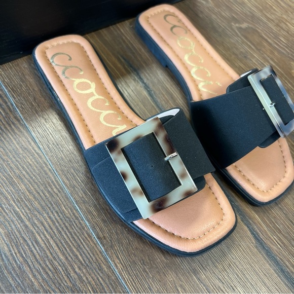 🆕 Ccocci leopard thermal knit cross cross sandal SZ 5.5 - Picture 1 of 3
